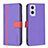 Coque Portefeuille Livre Cuir Etui Clapet B13F pour Oppo Reno7 Lite 5G Violet