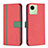 Coque Portefeuille Livre Cuir Etui Clapet B13F pour Realme C30s Rouge