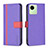 Coque Portefeuille Livre Cuir Etui Clapet B13F pour Realme C30s Violet