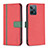 Coque Portefeuille Livre Cuir Etui Clapet B13F pour Realme C31 Rouge