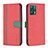 Coque Portefeuille Livre Cuir Etui Clapet B13F pour Realme Q5 5G Rouge