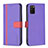 Coque Portefeuille Livre Cuir Etui Clapet B13F pour Samsung Galaxy A02s Violet