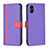 Coque Portefeuille Livre Cuir Etui Clapet B13F pour Samsung Galaxy A04E Violet