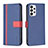 Coque Portefeuille Livre Cuir Etui Clapet B13F pour Samsung Galaxy A73 5G Bleu