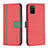 Coque Portefeuille Livre Cuir Etui Clapet B13F pour Samsung Galaxy M02s Rouge