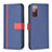 Coque Portefeuille Livre Cuir Etui Clapet B13F pour Samsung Galaxy S20 FE 5G Bleu