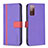 Coque Portefeuille Livre Cuir Etui Clapet B13F pour Samsung Galaxy S20 Lite 5G Violet