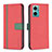 Coque Portefeuille Livre Cuir Etui Clapet B13F pour Xiaomi Redmi 11 Prime 5G Rouge