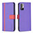 Coque Portefeuille Livre Cuir Etui Clapet B13F pour Xiaomi Redmi Note 10 5G Violet