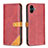 Coque Portefeuille Livre Cuir Etui Clapet B14F pour Samsung Galaxy A04E Rouge