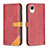 Coque Portefeuille Livre Cuir Etui Clapet B14F pour Samsung Galaxy A23 5G SC-56C Rouge