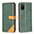 Coque Portefeuille Livre Cuir Etui Clapet B14F pour Samsung Galaxy M02s Vert