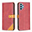 Coque Portefeuille Livre Cuir Etui Clapet B14F pour Samsung Galaxy M32 5G Rouge