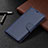 Coque Portefeuille Livre Cuir Etui Clapet B14F pour Samsung Galaxy S22 Ultra 5G Bleu