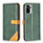 Coque Portefeuille Livre Cuir Etui Clapet B14F pour Xiaomi Redmi Note 10 4G Vert