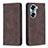 Coque Portefeuille Livre Cuir Etui Clapet B15F pour Huawei Honor 60 5G Marron