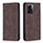 Coque Portefeuille Livre Cuir Etui Clapet B15F pour Oppo A77 5G Marron