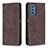 Coque Portefeuille Livre Cuir Etui Clapet B15F pour Samsung Galaxy M52 5G Marron