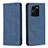 Coque Portefeuille Livre Cuir Etui Clapet B15F pour Vivo Y35 4G Bleu