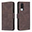 Coque Portefeuille Livre Cuir Etui Clapet B15F pour Vivo Y53s NFC Marron