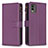 Coque Portefeuille Livre Cuir Etui Clapet B16F pour Nokia C210 Violet