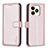 Coque Portefeuille Livre Cuir Etui Clapet B16F pour Realme C51 Rose