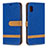 Coque Portefeuille Livre Cuir Etui Clapet B16F pour Samsung Galaxy A10e Bleu