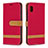 Coque Portefeuille Livre Cuir Etui Clapet B16F pour Samsung Galaxy A10e Rouge