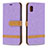 Coque Portefeuille Livre Cuir Etui Clapet B16F pour Samsung Galaxy A10e Violet Clair