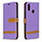 Coque Portefeuille Livre Cuir Etui Clapet B16F pour Samsung Galaxy A10s Violet Clair