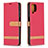 Coque Portefeuille Livre Cuir Etui Clapet B16F pour Samsung Galaxy A12 Nacho Rouge