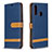 Coque Portefeuille Livre Cuir Etui Clapet B16F pour Samsung Galaxy A20s Bleu Royal
