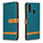 Coque Portefeuille Livre Cuir Etui Clapet B16F pour Samsung Galaxy A20s Vert