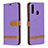 Coque Portefeuille Livre Cuir Etui Clapet B16F pour Samsung Galaxy A20s Violet Clair