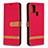 Coque Portefeuille Livre Cuir Etui Clapet B16F pour Samsung Galaxy A21s Rouge