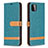 Coque Portefeuille Livre Cuir Etui Clapet B16F pour Samsung Galaxy A22 5G Vert