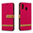 Coque Portefeuille Livre Cuir Etui Clapet B16F pour Samsung Galaxy A30 Rouge