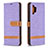 Coque Portefeuille Livre Cuir Etui Clapet B16F pour Samsung Galaxy A32 5G Violet Clair