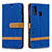 Coque Portefeuille Livre Cuir Etui Clapet B16F pour Samsung Galaxy A40 Bleu