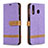 Coque Portefeuille Livre Cuir Etui Clapet B16F pour Samsung Galaxy A40s Violet Clair