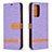 Coque Portefeuille Livre Cuir Etui Clapet B16F pour Samsung Galaxy A52s 5G Violet Clair