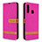 Coque Portefeuille Livre Cuir Etui Clapet B16F pour Samsung Galaxy A70E Rose Rouge