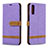 Coque Portefeuille Livre Cuir Etui Clapet B16F pour Samsung Galaxy A70S Violet Clair