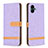 Coque Portefeuille Livre Cuir Etui Clapet B16F pour Samsung Galaxy M04 Violet Clair