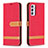 Coque Portefeuille Livre Cuir Etui Clapet B16F pour Samsung Galaxy M14 5G Rouge