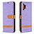 Coque Portefeuille Livre Cuir Etui Clapet B16F pour Samsung Galaxy M32 5G Violet Clair