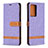 Coque Portefeuille Livre Cuir Etui Clapet B16F pour Samsung Galaxy Note 20 Ultra 5G Violet Clair