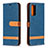 Coque Portefeuille Livre Cuir Etui Clapet B16F pour Samsung Galaxy S20 Lite 5G Bleu Royal