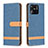 Coque Portefeuille Livre Cuir Etui Clapet B16F pour Xiaomi Redmi 10 Power Bleu Royal