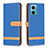 Coque Portefeuille Livre Cuir Etui Clapet B16F pour Xiaomi Redmi 11 Prime 5G Bleu